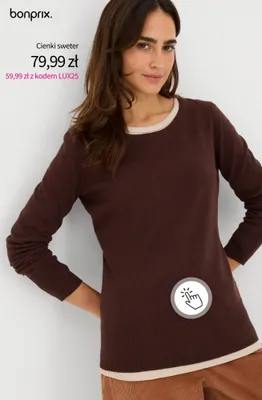 Cienki sweter Bonprix promocja w bonprix