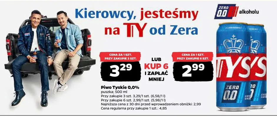 Piwo Tyskie 0,0% promocja w Netto