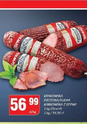 Kiełbasa krakowska pieczona z szynki Olewnik promocja w Chorten