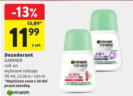 Dezodorant roll-on promocja w Intermarche