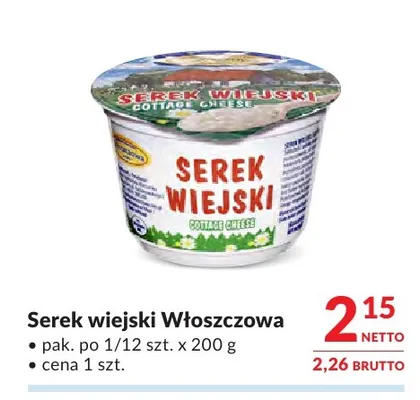 Serek wiejski Włoszczowa promocja w Makro