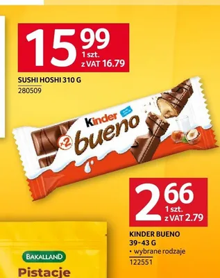 Baton Kinder Bueno White promocja w Selgros