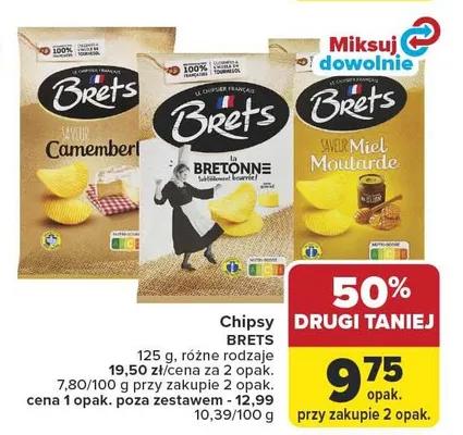 Chipsy Brets promocja w Carrefour Market