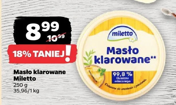 Masło klarowane 250 g promocja w Netto