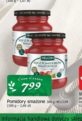 Pomidory smażone z oliwą z oliwek Helcom promocja w CEZAR Delikatesy