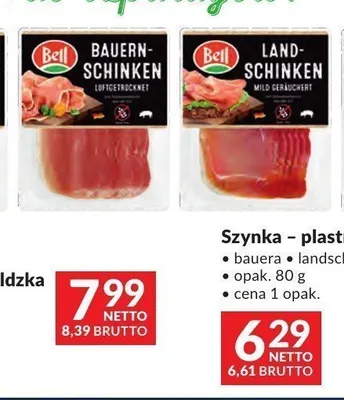Szynka Land-Schinken Bell plastry promocja w Makro