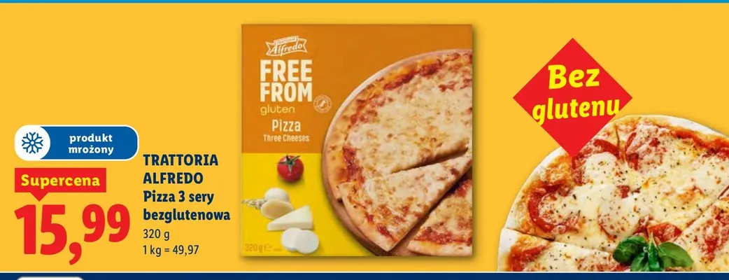 Pizza 3 sery bezglutenowa promocja w Lidl