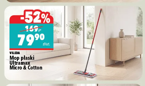 Mop płaski Ultramax Micro & Cotton Vileda promocja w Biedronka Home