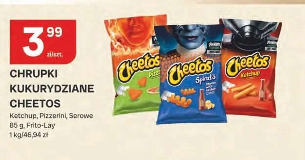 Chrupki kukurydziane Cheetos Pizzerini promocja w Chorten