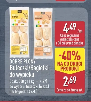 Bagietki do wypieku Dobre Plony promocja w Aldi