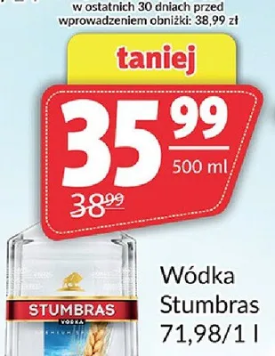 Wódka Stumbras różne rodzaje promocja w Prim Market
