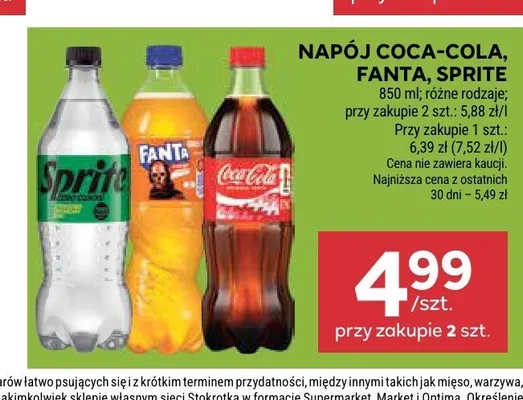 Napój Fanta promocja w Stokrotka