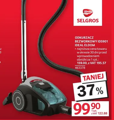 Odkurzacz bezworkowy ID5901 Ideal Eldom promocja w Selgros