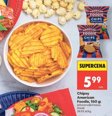 Chipsy American Foodie jalapeno&cheese promocja w Biedronka