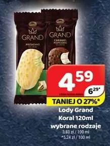Lody Grand Pistachio Koral promocja w Delfin