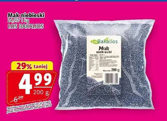 Mak niebieski Los Bakalios promocja w Prim Market