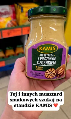 Musztarda Kamis z pieczonym czosnkiem łagodna promocja w Biedronka