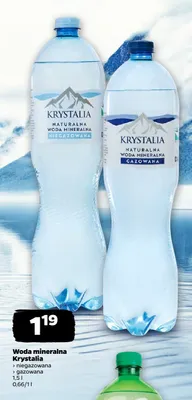 Woda mineralna Krystalia gazowana promocja w Netto