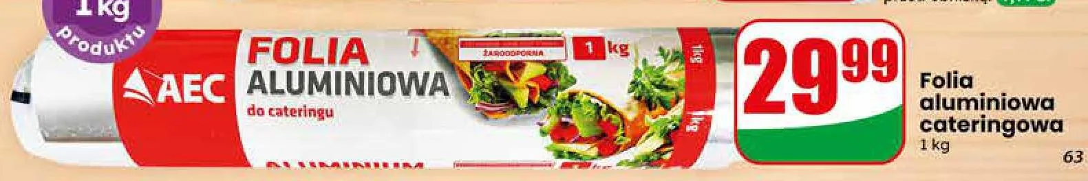 Folia aluminiowa cateringowa 1kg promocja w Dino