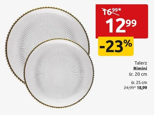 Talerz Rimini śr. 20 cm promocja w Black Red White