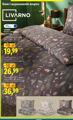 Pościel z mikrowłókna satynowego Livarno 140x200 cm promocja w Lidl