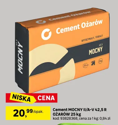 Cement Mocny II/A-V 42,5 R Ożarów promocja w Leroy Merlin