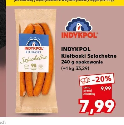 Kiełbaski Szlachetne Indykpol promocja w Kaufland