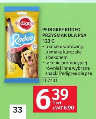 Przysmak dla psa Pedigree Rodeo o smaku wołowiny 123g promocja w Selgros