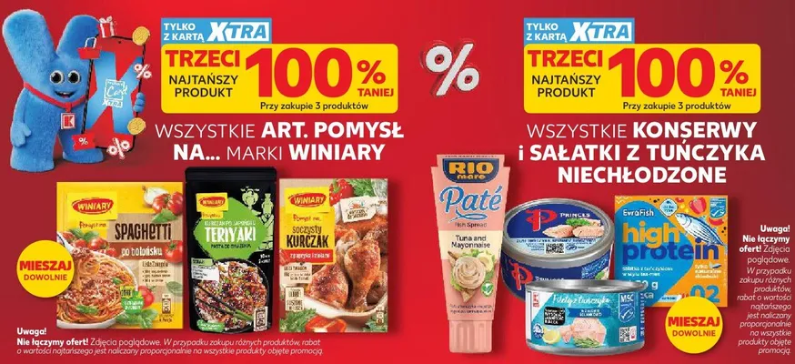 Konserwy i sałatki z tuńczyka niechłodzone promocja w Kaufland