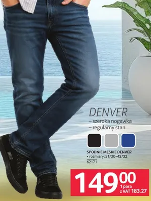 SPODNIE MĘSKIE DENVER szeroka nogawka regularny stan promocja w Selgros