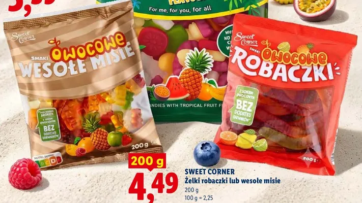 Żelki owocowe robaczki Sweet Corner promocja w Lidl