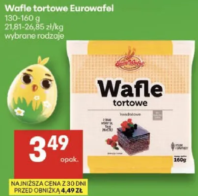Wafle tortowe Eurowafel promocja w Delikatesy Centrum