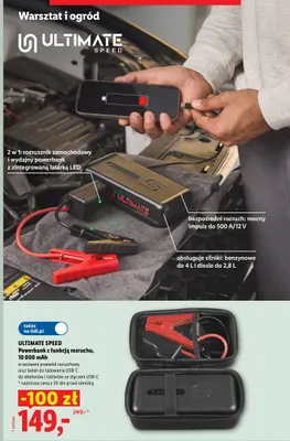 Powerbank z funkcją rozruchu Ultimate Speed promocja w Lidl
