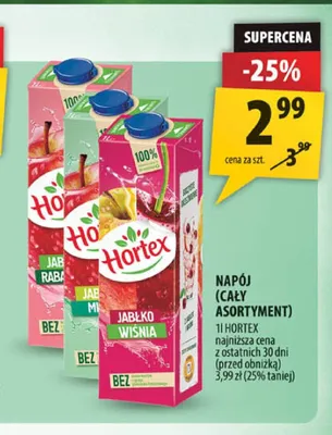 Napój Hortex Jabłko Wiśnia promocja w Arhelan
