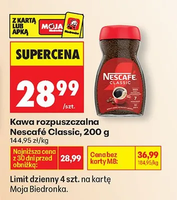 Kawa rozpuszczalna Classic promocja w Biedronka