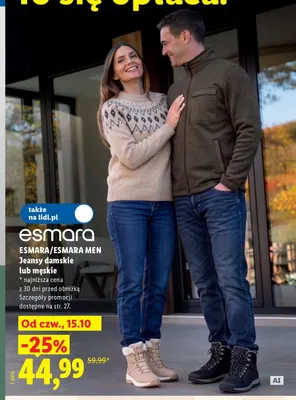Jeansy damskie Esmara promocja w Lidl