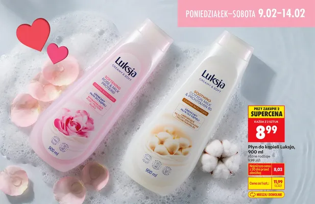 Płyn do kąpieli, różne rodzaje promocja w Biedronka