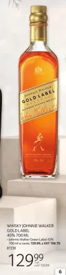Whisky Johnnie Walker Gold Label 40% 700 ML promocja w Selgros