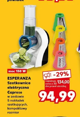 Szatkownica elektryczna Esperanza Caprese promocja w Kaufland