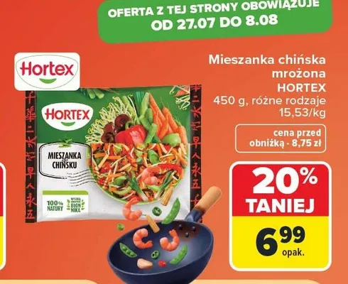 Mieszanka chińska mrożona Hortex promocja w Carrefour