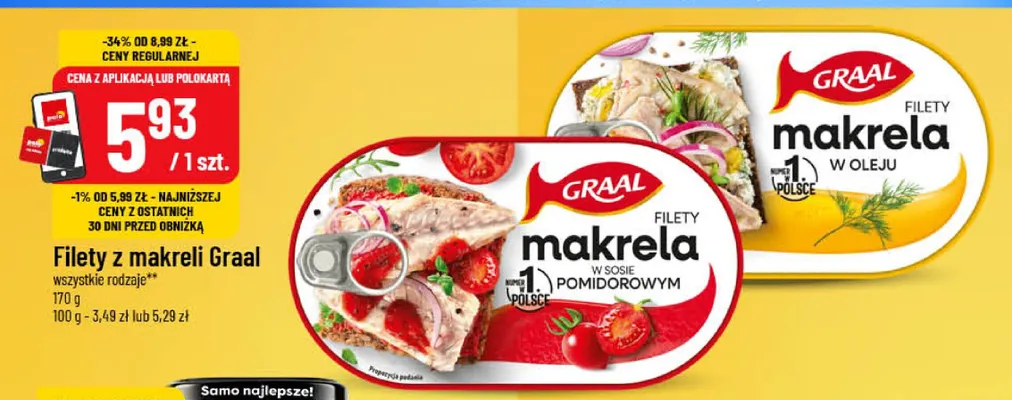 Filety z makreli w oleju Graal promocja w POLOmarket