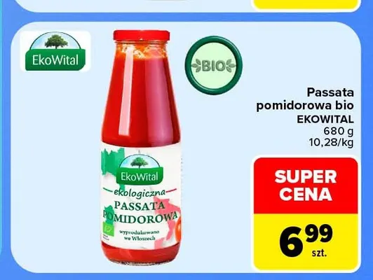 Passata pomidorowa Ekowital promocja w Carrefour Market