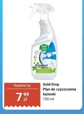 Płyn do czyszczenia łazienki Gold Drop Ecological promocja w Dino