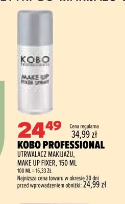 Utrwalacz makijażu Make Up Fixer Kobo Professional promocja w Drogerie Natura