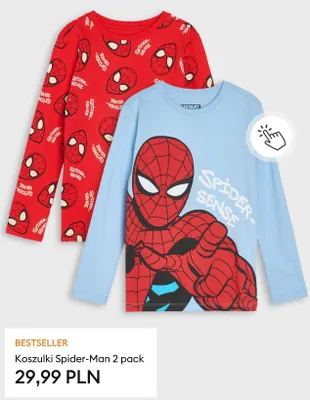 Koszulki Spider-Man Marvel 2-pak promocja w Sinsay