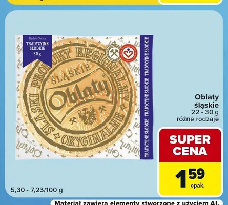 Oblaty śląskie promocja w Carrefour Market