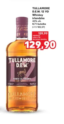 Whiskey irlandzka Tullamore D.E.W. 12 YO promocja w Kaufland