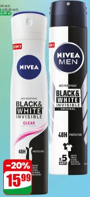 Antyperspirant spray Black&White Invisible Original promocja w Dino