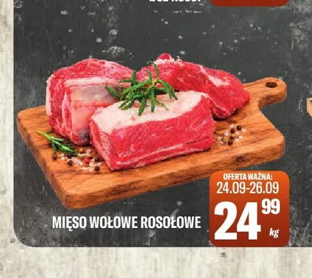 Mięso wołowe rosołowe promocja w Tomi Markt