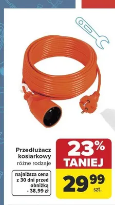 Przedłużacz kosiarkowy promocja w Carrefour